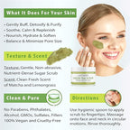 LILY SADO MATCHA MADE IN HEAVEN™ Sugar Facial Scrub - Best Daily Facial Exfoliating Cleanser for Women & Men - Vegan Face Wash Exfoliates Skin, Treats Acne, Reduces Pore Size - 4 oz