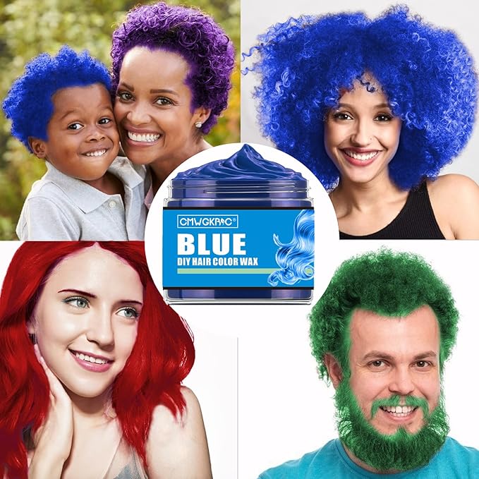 4 Colors Temporary Hair Color for Kids,Christmas Gifts for Teens Girls,Boys,Stocking Stuffers for Kids,Adults,Temporary Hair Dye,Hair Color Spray Green Red Blue Purple Hair Dye Hair Wax Color Instant