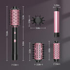 SKIMI 110,000 RPM Brushless Motor Hair Dryer Brush - 5 Muti-Styler for Fast Drying, Curling, Volumizing & Straightening | High-Speed Hot Air Brush for All Hair Types (Black & Blush Red)