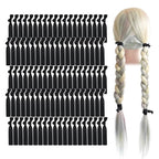 MEEDEE Hair Ties Pack: 100 Black No Crease Soft Knotted Ribbon Ties for Women - Ouchless, No Damage, Suitable for Ponytails, Yoga, and Bracelets