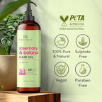 Botanic Hearth Hair Oil for Hair Growth | Strengthening Dry, Frizzy, Damaged Hair & Scalp Treatment | No Parabens or Harmful Sulfates | All Hair Types | Rosemary Batana Hair Oil 6.7 Fl Oz (2 Pack)