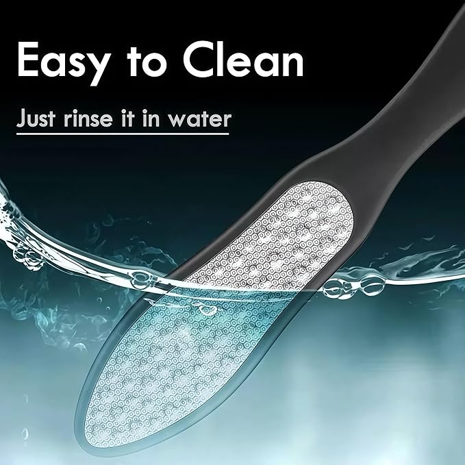 3 in 1 Large Size Durable Foot File Callus Remover (1 Pc) with Double Sided Stainless Heel Scraper for Cracked Heels, Pedicure Tools for Feet Ped Egg for Feet with Coarse and Fine Sides.