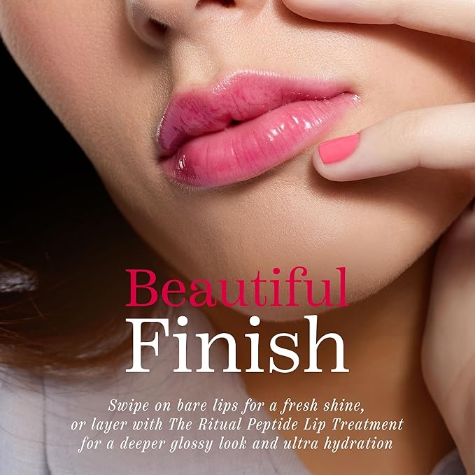 Cote Beauty's Peptide Lip Shine in Lola, Ultra Hydrating & Long-Lasting Coral Plumping Lip Gloss for Women with Hyaluronic Acid, Shea Butter & Jojoba Oil, Vegan & Cruelty-Free, 0.12 Fl Oz