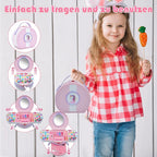 Kids Makeup Sets for Girls - Washable and Safe Makeup for Kids with Dresser Vanity Case, Girls Makeup Sets Ages 3-12, Christmas Birthday Gifts Toys for 4 5 6 7 8 9 Year Old Girl(Pink Purple)