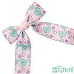 LUV HER Disney Lilo & Stitch Printed Long Tail Hair Bow Set for Girls - Printed Bows with Alligator Clips - Cute Hair Accessories for Kids Ages 3+