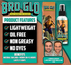 Bro Glo Self Tanner for The Boys - Quick Application Foam Mousse - Easy Sunless Tan For Your Face - Oil Free Water Based for Faster Skin Drying - Natural Sun Kissed Bronze Color Perfect for Men - Beach and Pool Not Required 3.4 FL oz