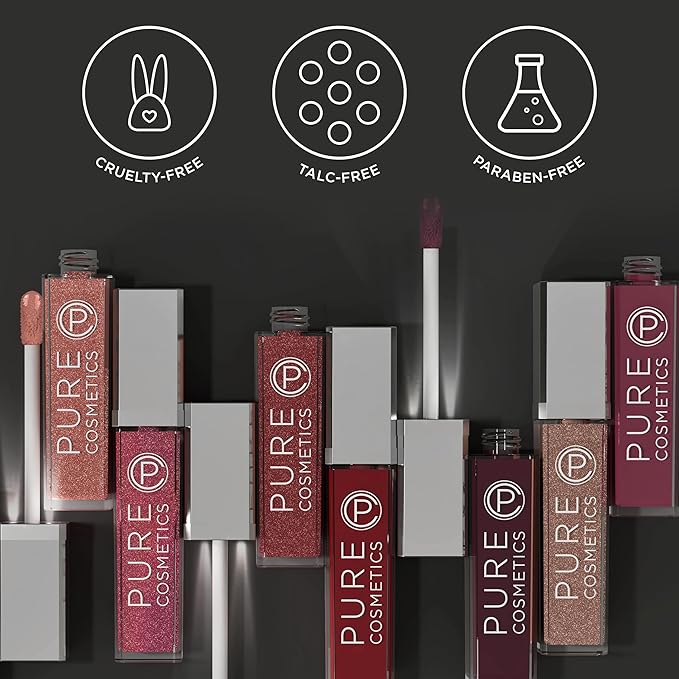 Pure Illumination Light-Up Lip Gloss with LED-Lit Applicator Brush + Side Mirror, Non-Sticky, Moisturizing Hydrating Lip Glosses with Lanolin, Jojoba Oil, & Vitamin E, Razzmatazz