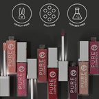 Pure Illumination Light-Up Lip Gloss with LED-Lit Applicator Brush + Side Mirror, Non-Sticky, Moisturizing Hydrating Lip Glosses with Lanolin, Jojoba Oil, & Vitamin E, Shimmer