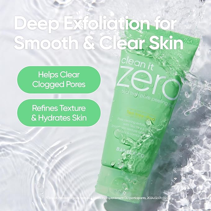 BANILA CO Clean It Zero Tea Tree Pore Peeling Gel | Facial Polish & Vegan Exfoliating Gel for Oily, Acne-Prone Skin | Gentle Scrub with BHA & Tea Tree for Smooth Texture & Clear Pores(120ml/4.05fl.oz)