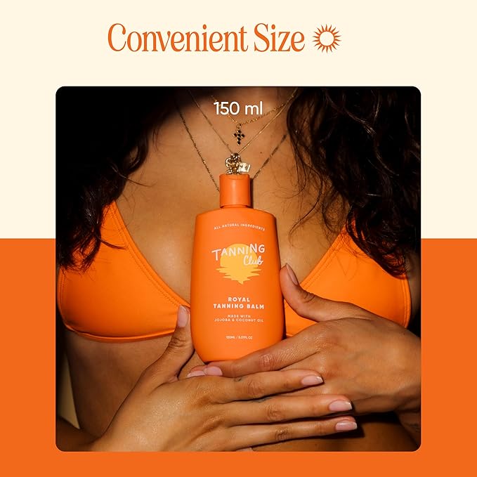 Tanning Club - Royal Tanning Balm - Hydrating Gel with Jojoba and Coconut Oil - Botanical Outdoor Sunscreen - 150 ml