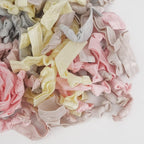 MEEDEE Ombre Pink Hair Ties for Women - 100 Pack Soft No-Crease No-Damage Ribbon Knotted Ponytail Ties, Ouchless for Yoga & Elastic Bracelets