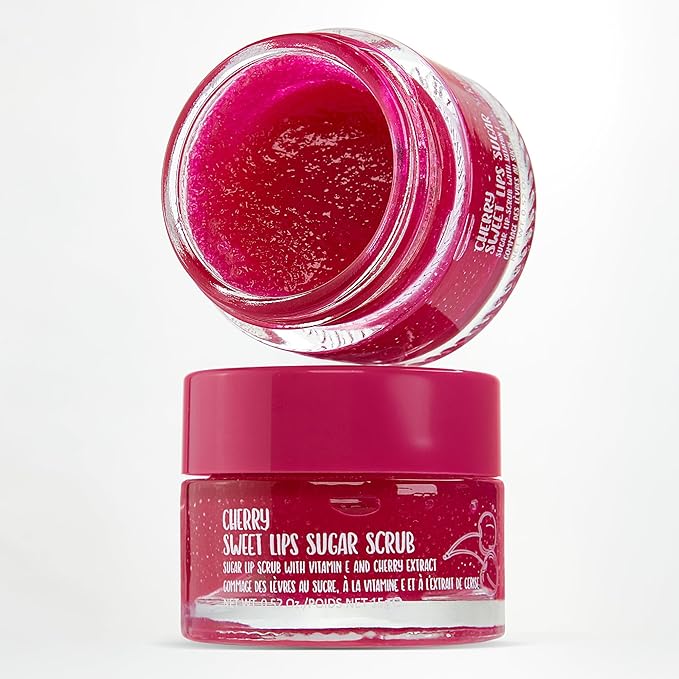 W7 Sweet Dreams Lip Care Trio - 3 Piece Gift Set - Overnight Lip Mask, Lip Balm & Lip Scrub - Cherry