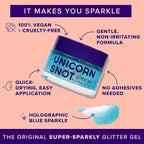Unicorn Snot Face & Body Glitter Gel - Cosmetic-Grade Holographic Glitter - Stocking Stuffers for Women, Gifts for Teen Girls - Safe for Face, Easy Application & Removal - Blue Glitter, 1.7oz (Sky)
