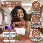 Caffeine Shampoo and Conditioner Set - Volumizing Products for Women and Men - Thickening, Volume Boosting Formula for Thinning and Fine Hair - Sulfate Free, No Parabens - Hydrating, Salon Grade