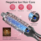 Betahouse Thermal Brush Curling Iron Brushes, 1.5 Inch Heated Round Styling for Blowout, Fast Heating Negative Ion Curling Brushes with 5 Temp Settings, Dual Voltage Hair Styling Tool