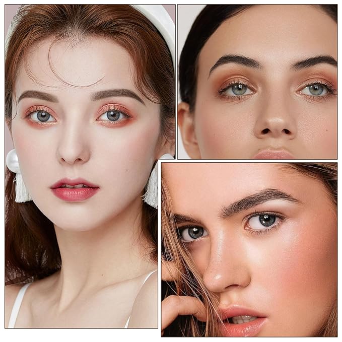 3 Colors Eyebrow Makeup Kit, Professional Brow Contour Palette, Waterproof Long-lasting Eyebrow Filler Powder with Mirror & Brow Brush