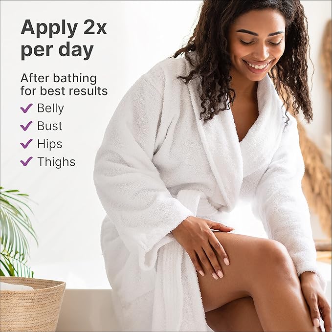 TriLASTIN Maternity Stretch Mark Cream - Hypoallergenic Pregnancy Safe Skin Care - Silicone Scar Cream for Stretch Mark Prevention - Shea Butter Belly Butter Hydration - 4 Oz, Pack of 3