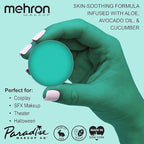 Mehron Makeup Paradise Makeup AQ Refill Size | Stage & Screen, Face & Body Painting, Beauty, Cosplay, and Halloween | Water Activated Face Paint, Body Paint .25 oz (7 ml) (Teal)