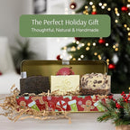 Marbela Cosmetics Santa's Cookies Gift Box - Chocolate Chunk, Natural Oats & Espresso Handmade Soaps