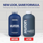 Huron Men’s Conditioner - Lightweight, Hydrating Conditioner - Eliminates Frizzy Hair, Moisturizes, & Restores Shine - Clean & Invigorating Scent - 100% Vegan Ingredients & Cruelty-Free - 11.8 Fl Oz (2 Pack)