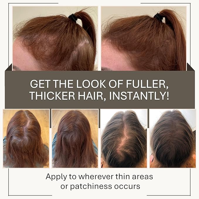 Joan Rivers Great Hair Day Root Touch Up Powder – Fill-in Powder for Thicker, Fuller Looking Hair (Brunette)