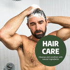 Dr. Squatch Natural Hair Bundle for Men - Healthy, Full Looking Hair - Pine Tar Shampoo (8 fl oz), Pine Tar Conditioner (11.5 fl oz)