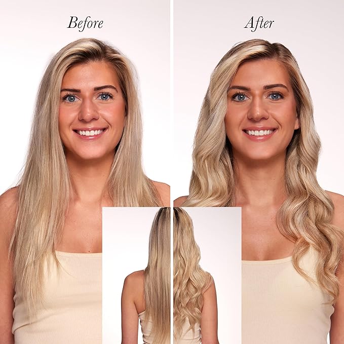 L'ANGE HAIR Le Duo Edge 360° Airflow Titanium Styler Blush | 2-in-1 Flat Iron Straightener & Curling Iron | 1” Wide Titanium Plates with Rounded Corners & Softly Beveled Edges (Black)