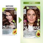 Garnier Nutrisse Ultra Coverage Hair Color, 600 Deep Light Natural Brown (Spiced Hazelnut) Permanent Hair Dye (Packaging May Vary)