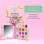 Kimchi Chic Donut Collection Eyeshadow Palette - 16 Matte, Pigment, & Glitter Shadows, Versatile for Day to Night Looks, Cruelty Free, Rainbow Sprinkles