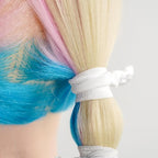 MEEDEE Rainbow Elastic Hair Ties, 100 Pack No-Crease Soft Ribbon Hair Accessories for Women, Knotted Ouchless Ponytail Holders, Yoga & Workout Styling, Versatile as Elastic Bracelets