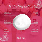 DANI Naturals Hand & Body Lotion - Citrus Rose Scented, Deep Hydration Lotion for Dry Skin, With Shea Butter & Aloe Vera, Natural & Organic Ingredients, Paraben-Free, 12 Oz