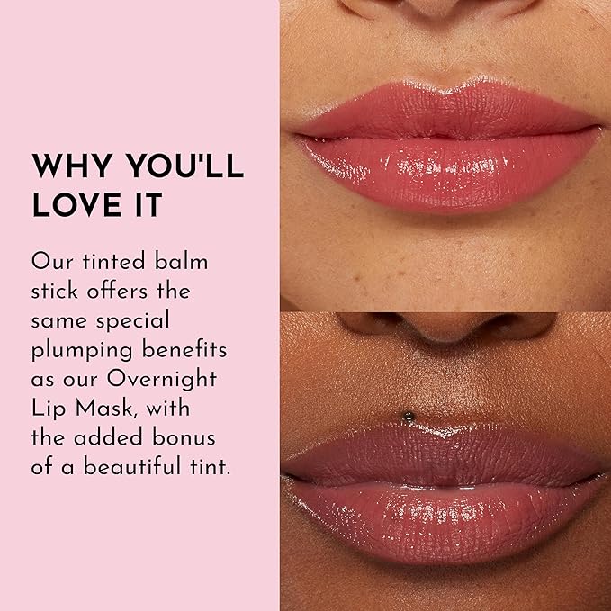 LAWLESS Women's Forget the Filler Lip Plumping Line Smoothing Tinted Balm, Lover, Pink, 0.1 Ounce / 2.9 g