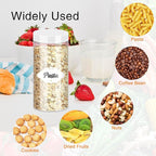 24 Pcs Plastic Jars, 16 OZ Plastic Jars with White Lids Clear Airtight Slime Containers Refillable Round Empty Storage Containers Jar for Kitchen & Household Dry Food Storage