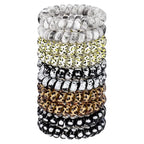 JessLab Spiral Hair Ties for Women, 10-Pack Traceless No-Damage Ponytail Holders, Coils Hair Bands for Girls, Assorted Colors