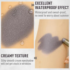 FV Cream Shimmer Eyeshadow Stick，Long Lasting & Waterproof, Multi-Use & High Pigment Eyeshadow Makeup Stick, Smoky Grey Shimmer