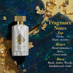 Jo Milano Game Of Spades Opal 4-Piece Gift Set | 3.4 oz Parfum Spray, 6.8 oz Body Cleanser, 6.8 oz Body Cream, 0.27 oz Refillable Atomizer | Long Lasting Fragrance for Men and Women (Unisex)