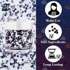 Halloween Body Glitter Gel,Black White Skull Pumpkin Professional Vibrant Music Festival Party Rave Accessories,Sparking Chunky Face Glitter Paint Makeup for Women and Kids