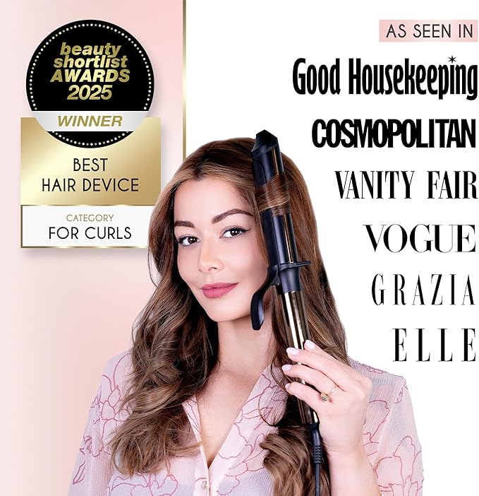 ELLA BELLA® Curling Iron 1.5" • Professional Hair Curler • 1.5 inch Curling Iron • Ceramic Curling Irons • Transform Your Look in Seconds • Suitable for All Hair Types • Say Goodbye to Heat Damage