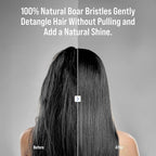 SOOOMOOTH Detangler | Mini Hair Brush | Natural Boar Bristles | For Thick, Thin, Curly, Straight, Wet or Dry Hair | Gentle Scalp Massage | Compact & Portable | For Men, Women & Kids | Travel Size