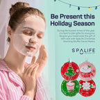 SpaLife Beauty Stocking Stuffers Christmas Face Mask Bundle | Korean Facial Masks | Hydrating, Smoothing, Refreshing and Clarifying Sheet Mask Set | Christmas Stocking Stuffers for Women | 12 Pack