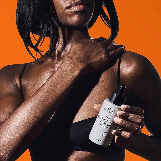AKT Everyday Encore Body Oil 3.4 Fl Oz, SC.02 After Thunder Scent, Dry Body Oil After Shower, Skin Moisturizer, Fast Absorbing, Lasting Glow, Cedar Fragrance, Non-Greasy, All Genders Skincare