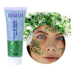 DAGEDA Green Body Glitter Gel, St Patricks Day Face Glitters Body Sequins Shimmer, Chunky Glitter for Face Hair Nails, Mardi Gras Decorations Festival Glitter Makeup 50ml
