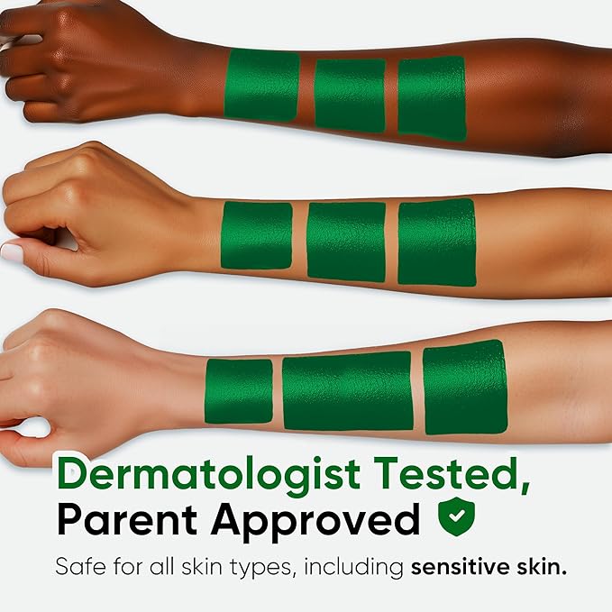 Blue Squid PRO Forest Green Face Paint Stick - Waterproof Body Paint for Adults & Kids Eye Black Baseball, Eyeblack Softball - Hypoallergenic Twist-Up Non-Toxic Makeup Stick for Cosplay, Sports, SFX