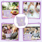 YOOLIFE Personalized Monogram Makeup Bag Birthday Gifts for Kids Girls Cosmetic Bag Travel Toiletry Bag | Christmas Gifts for Teenage Girls Stocking Stuffers for Teen Girl Daughter Gifts Purple A