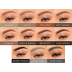 MADLUVV Brow Stamp Kit with Brow Stencils – Easy Eyebrow Shaper for Natural-Looking Brows – Popular Eyebrow Stencil Kit Used by Professionals – 9 Shapes, Spoolie, Travel Bag & Stamp (Dark Grey)