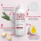 Nora Ross Garlic Extract Oil Control Clarifying Shampoo with Rosemary – Strengthening Shampoo for Women and Men – Deep Cleansing Vegan Formula for Build Up and Greasy Scalp with Fresh Chamomile – 32oz