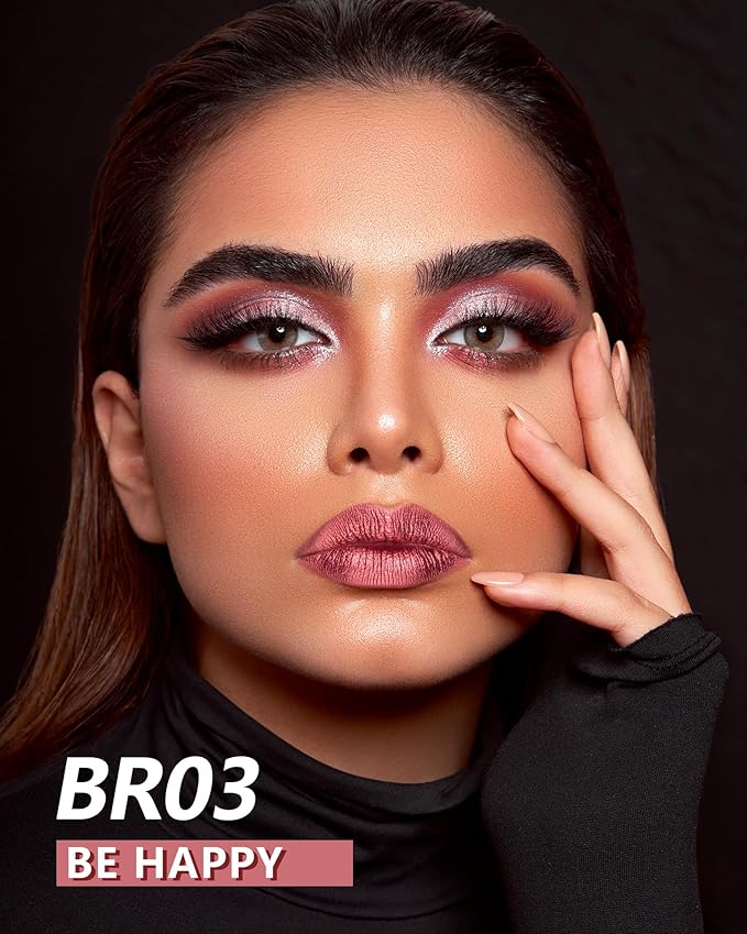 MAKI YIKA 3Pc Metallic Lipstick Long Lasting, Hot Pink Red Brown Glitter Lipsticks, High Shine Lipstick No Smudge No Transfer Liquid Lip Gloss (Hot Pink/Red/Brown)