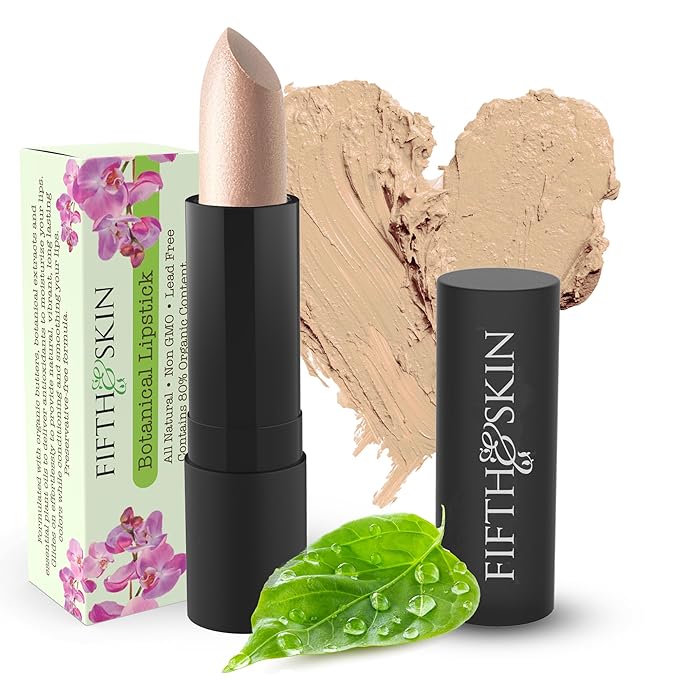 Fifth & Skin BOTANICAL Lipstick (JICAMA) | Made in USA | Vegan | Natural | Organic | Certified Cruelty Free | Paraben Free | Petroleum Free | Healthy Color that's Good for your Lips!