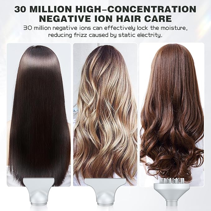 slopehill Professional Hair Dryer with Diffuser, Ionic Hair Dryer,Lightweight Compact Powerful & Fast Salon Blow Dryer with High Speed Brushless Motor, Travel Hairdryer, Women & Men (Ceramic, Stone)