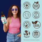 GuruNanda CocoMint Oil Pulling Mouthwash for Complete Oral Hygiene, 7 Essential Oils & Vitamins for Happy Teeth & Gums & Fresh Breath, Alcohol-Free, 16 oz